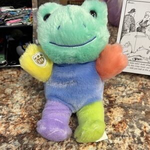 Build-A-Bear Multicolor Plush Frog - Green, Blue, Yellow, Orange, Purple